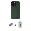 MARSİLYAN™- iPhone 12 Pro Max Kılıf Çekirdek Yansıma - Siyah Polymer Nano Ekran Koruyucu + Metal Kamera Lens Koruma Cam - GD
