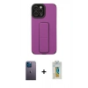 MARSİLYAN™- iPhone 12 Pro Max Kılıf Çekirdek Yansıma - Siyah Polymer Nano Ekran Koruyucu + Neon Fosforlu Kamera Lens - MI
