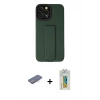 MARSİLYAN™- iPhone 12 Pro Max Kılıf Çekirdek Yansıma - Siyah Polymer Nano Ekran Koruyucu + Renkli Kamera Lens Koruma Cam - PE