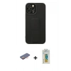 MARSİLYAN™- iPhone 12 Pro Max Kılıf Çekirdek Yansıma - Siyah Polymer Nano Ekran Koruyucu + Renkli Kamera Lens Koruma Cam - TU