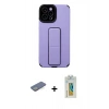 MARSİLYAN™- iPhone 12 Pro Max Kılıf Çekirdek Yansıma - Siyah Polymer Nano Ekran Koruyucu + Renkli Kamera Lens Koruma Cam - YL