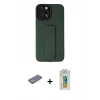 MARSİLYAN™- iPhone 12 Pro Max Kılıf Çekirdek Yansıma - Siyah Polymer Nano Ekran Koruyucu + Renkli Kamera Lens Koruma Cam - SI