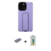 MARSİLYAN™- iPhone 12 Pro Max Kılıf Çekirdek Yansıma - Siyah Polymer Nano Ekran Koruyucu + Renkli Kamera Lens Koruma Cam - SI