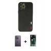 MARSİLYAN™- iPhone 12 Pro Max Kılıf Doruk Asil Koleksiyonu - Şeffaf 360 Full Body Arka Koruyucu + Neon Fosforlu Kamera Lens - BZ