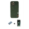 MARSİLYAN™- iPhone 12 Pro Max Kılıf Doruk Asil Koleksiyonu - Şeffaf 360 Full Body Arka Koruyucu + Shine Kamera Lens Koruma Cam - GS