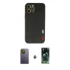 MARSİLYAN™- iPhone 12 Pro Max Kılıf Doruk Asil Koleksiyonu - Şeffaf 360 Full Body Arka Koruyucu + Neon Fosforlu Kamera Lens - YL