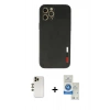 MARSİLYAN™- iPhone 12 Pro Max Kılıf Doruk Asil Koleksiyonu - Şeffaf Royal Nano Ekran Koruyucu + Shine Kamera Lens - GD