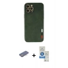MARSİLYAN™- iPhone 12 Pro Max Kılıf Doruk Asil Koleksiyonu - Şeffaf Royal Nano Ekran Koruyucu + Renkli Kamera Lens Koruma Cam - MI