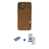 MARSİLYAN™- iPhone 12 Pro Max Kılıf Doruk Asil Koleksiyonu - Şeffaf Royal Nano Ekran Koruyucu + Renkli Kamera Lens Koruma Cam - SI