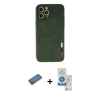 MARSİLYAN™- iPhone 12 Pro Max Kılıf Doruk Asil Koleksiyonu - Şeffaf Royal Nano Ekran Koruyucu + Shine Kamera Lens Koruma Cam - GD