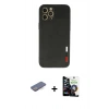 MARSİLYAN™- iPhone 12 Pro Max Kılıf Doruk Asil Koleksiyonu - Şeffaf Temperli Cam Ekran Koruyucu + Mavi Renkli Kamera Lens Koruma Cam