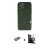 MARSİLYAN™- iPhone 12 Pro Max Kılıf Doruk Asil Koleksiyonu - Şeffaf Temperli Cam Ekran Koruyucu + Renkli Kamera Lens Koruma Cam - SI