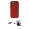 MARSİLYAN™- iPhone 12 Pro Max Kılıf Doruk Asil Koleksiyonu - Şeffaf Temperli Cam Ekran Koruyucu + Renkli Kamera Lens Koruma Cam - SI