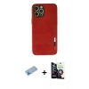 MARSİLYAN™- iPhone 12 Pro Max Kılıf Doruk Asil Koleksiyonu - Şeffaf Temperli Cam Ekran Koruyucu + Shine Kamera Lens Koruma Cam - MI