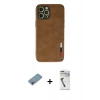 MARSİLYAN™- iPhone 12 Pro Max Kılıf Doruk Asil Koleksiyonu - Şeffaf Uv Polymer Nano Ekran Koruyucu + Shine Kamera Lens Koruma Cam - GI