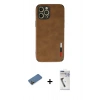MARSİLYAN™- iPhone 12 Pro Max Kılıf Doruk Asil Koleksiyonu - Şeffaf Uv Polymer Nano Ekran Koruyucu + Shine Kamera Lens Koruma Cam - GD