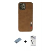 MARSİLYAN™- iPhone 12 Pro Max Kılıf Doruk Asil Koleksiyonu - Şeffaf Uv Polymer Nano Ekran Koruyucu + Shine Kamera Lens Koruma Cam - GS