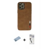 MARSİLYAN™- iPhone 12 Pro Max Kılıf Doruk Asil Koleksiyonu - Şeffaf Uv Polymer Nano Ekran Koruyucu + Shine Kamera Lens Koruma Cam - MI