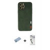 MARSİLYAN™- iPhone 12 Pro Max Kılıf Doruk Asil Koleksiyonu - Şeffaf Uv Polymer Nano Ekran Koruyucu + Shine Kamera Lens Koruma Cam - MI