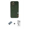 MARSİLYAN™- iPhone 12 Pro Max Kılıf Doruk Asil Koleksiyonu - Şeffaf Uv Polymer Nano Ekran Koruyucu + Shine Kamera Lens Koruma Cam - SH