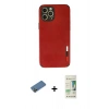 MARSİLYAN™- iPhone 12 Pro Max Kılıf Doruk Asil Koleksiyonu - Siyah 20D Premium Cam Ekran Koruyucu + Shine Kamera Lens Koruma Cam - GD