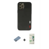 MARSİLYAN™- iPhone 12 Pro Max Kılıf Doruk Asil Koleksiyonu - Siyah 20D Premium Cam Ekran Koruyucu + Shine Kamera Lens Koruma Cam - GS