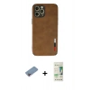 MARSİLYAN™- iPhone 12 Pro Max Kılıf Doruk Asil Koleksiyonu - Siyah 20D Premium Cam Ekran Koruyucu + Shine Kamera Lens Koruma Cam - PE
