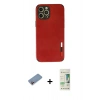 MARSİLYAN™- iPhone 12 Pro Max Kılıf Doruk Asil Koleksiyonu - Siyah 20D Premium Cam Ekran Koruyucu + Shine Kamera Lens Koruma Cam - PE