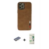MARSİLYAN™- iPhone 12 Pro Max Kılıf Doruk Asil Koleksiyonu - Siyah 20D Premium Cam Ekran Koruyucu + Renkli Kamera Lens Koruma Cam - SI
