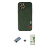 MARSİLYAN™- iPhone 12 Pro Max Kılıf Doruk Asil Koleksiyonu - Siyah 20D Premium Cam Ekran Koruyucu + Shine Kamera Lens Koruma Cam - SH