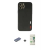MARSİLYAN™- iPhone 12 Pro Max Kılıf Doruk Asil Koleksiyonu - Siyah 20D Premium Cam Ekran Koruyucu + Renkli Kamera Lens Koruma Cam - YL