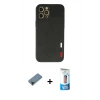 MARSİLYAN™- iPhone 12 Pro Max Kılıf Doruk Asil Koleksiyonu - Siyah 5D Eko Cam Ekran Koruyucu + Shine Kamera Lens Koruma Cam - SH