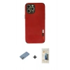 MARSİLYAN™- iPhone 12 Pro Max Kılıf Doruk Asil Koleksiyonu - Siyah 6D Mat Seramik Hayalet Nano Ekran Koruyucu + Shine Kamera Lens Koruma Cam - GS