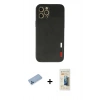 MARSİLYAN™- iPhone 12 Pro Max Kılıf Doruk Asil Koleksiyonu - Siyah 6D Mat Seramik Hayalet Nano Ekran Koruyucu + Shine Kamera Lens Koruma Cam - MI