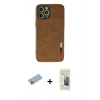 MARSİLYAN™- iPhone 12 Pro Max Kılıf Doruk Asil Koleksiyonu - Siyah 6D Mat Seramik Hayalet Nano Ekran Koruyucu + Shine Kamera Lens Koruma Cam - MI