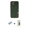 MARSİLYAN™- iPhone 12 Pro Max Kılıf Doruk Asil Koleksiyonu - Siyah 6D Mat Seramik Hayalet Nano Ekran Koruyucu + Shine Kamera Lens Koruma Cam - MI