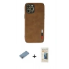 MARSİLYAN™- iPhone 12 Pro Max Kılıf Doruk Asil Koleksiyonu - Siyah 6D Mat Seramik Hayalet Nano Ekran Koruyucu + Shine Kamera Lens Koruma Cam - GS