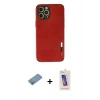 MARSİLYAN™- iPhone 12 Pro Max Kılıf Doruk Asil Koleksiyonu - Siyah Joko 5D Cam + Shine Kamera Lens Koruma Cam - GS