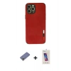 MARSİLYAN™- iPhone 12 Pro Max Kılıf Doruk Asil Koleksiyonu - Siyah Joko 5D Cam + Metal Kamera Lens Koruma Cam - GD