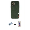 MARSİLYAN™- iPhone 12 Pro Max Kılıf Doruk Asil Koleksiyonu - Siyah Joko 5D Cam + Shine Kamera Lens Koruma Cam - MI