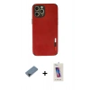MARSİLYAN™- iPhone 12 Pro Max Kılıf Doruk Asil Koleksiyonu - Siyah Joko 5D Cam + Shine Kamera Lens Koruma Cam - SH