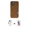 MARSİLYAN™- iPhone 12 Pro Max Kılıf Doruk Asil Koleksiyonu - Siyah Joko 5D Cam + Shine Kamera Lens - LT