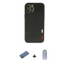 MARSİLYAN™- iPhone 12 Pro Max Kılıf Doruk Asil Koleksiyonu - Siyah Joko Magic 5D Cam + Shine Kamera Lens Koruma Cam - GD