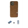 MARSİLYAN™- iPhone 12 Pro Max Kılıf Doruk Asil Koleksiyonu - Siyah Joko Magic 5D Cam + Shine Kamera Lens Koruma Cam - GD