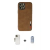MARSİLYAN™- iPhone 12 Pro Max Kılıf Doruk Asil Koleksiyonu - Siyah Joko Magic 5D Cam + Shine Kamera Lens - GD