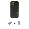 MARSİLYAN™- iPhone 12 Pro Max Kılıf Doruk Asil Koleksiyonu - Siyah Joko Magic 5D Cam + Shine Kamera Lens Koruma Cam - GS