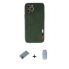 MARSİLYAN™- iPhone 12 Pro Max Kılıf Doruk Asil Koleksiyonu - Siyah Joko Magic 5D Cam + Metal Kamera Lens Koruma Cam - KI