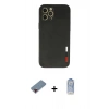 MARSİLYAN™- iPhone 12 Pro Max Kılıf Doruk Asil Koleksiyonu - Siyah Joko Magic 5D Cam + Metal Kamera Lens Koruma Cam - KI