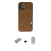MARSİLYAN™- iPhone 12 Pro Max Kılıf Doruk Asil Koleksiyonu - Siyah Joko Magic 5D Cam + Shine Kamera Lens Koruma Cam - SABE