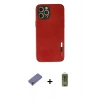 MARSİLYAN™- iPhone 12 Pro Max Kılıf Doruk Asil Koleksiyonu - Siyah Joko Magic 5D Hayalet Cam + Metal Kamera Lens Koruma Cam - GD
